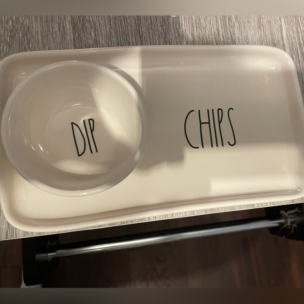 Rae Dunn CHIPS & DIP Tray